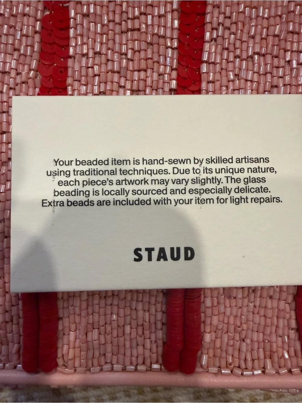 STAUD Tommy Beaded Bag in Montauk Stripe - Picture 5 of 6